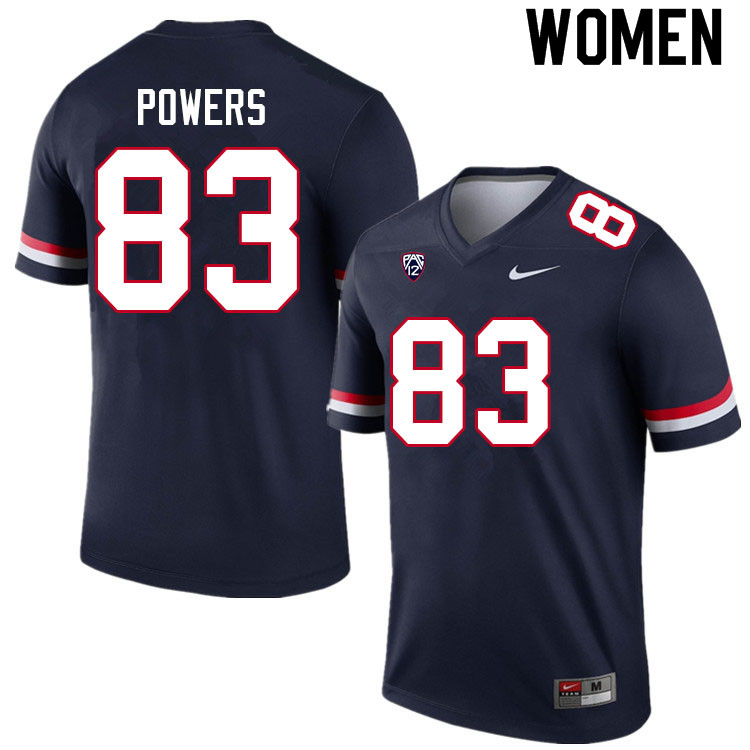 Women #83 Colby Powers Arizona Wildcats College Football Jerseys Sale-Navy - Click Image to Close